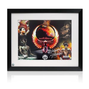 Manny Pacquiao Signed Boxing Photo. Framed