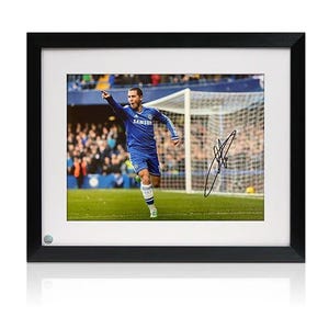 Eden Hazard Signed Chelsea Football Photo