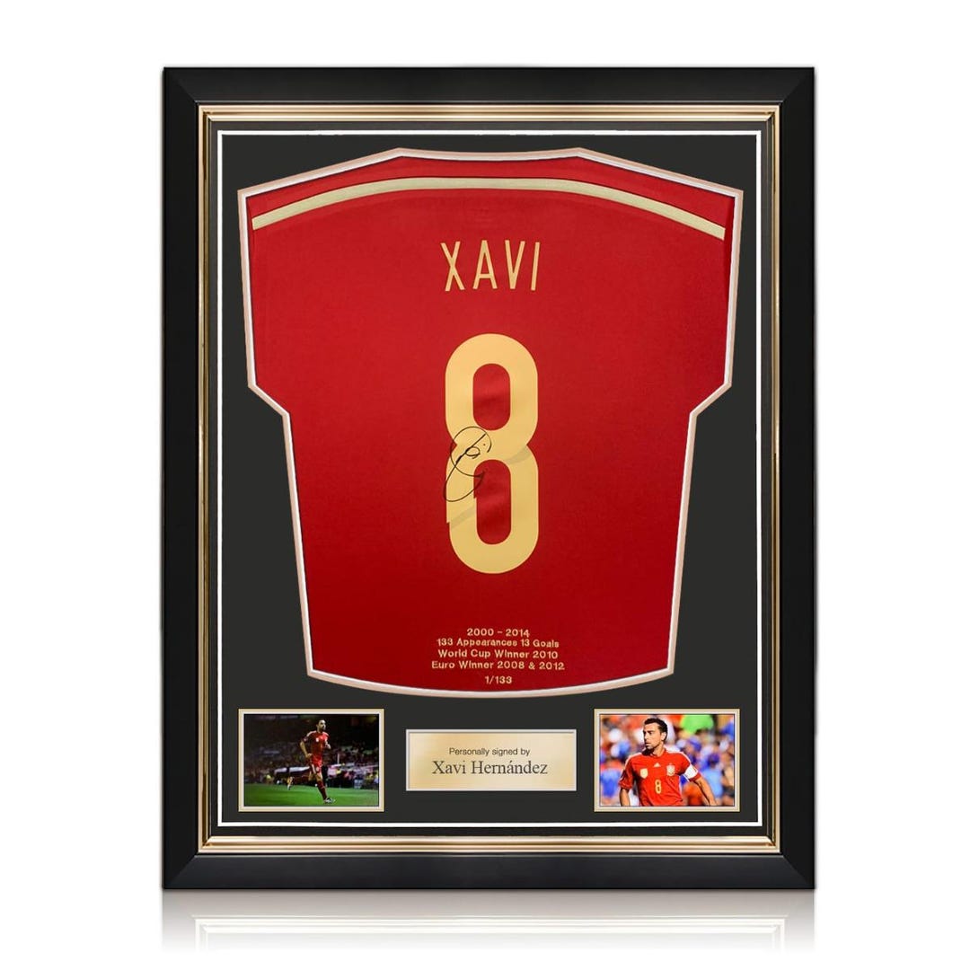 Xavi Hernandez Signed Spain 2014-15 Football Shirt: Career