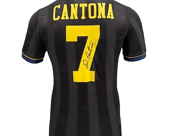 Oryginalna wyjazdowa koszulka Manchesteru United z autografem Erica Cantony na sezon 1994-96