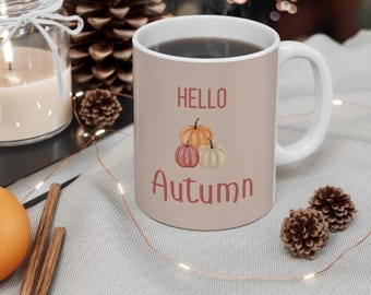 Hello Autumn Coffee Mug | Pumpkin Spice Ceramic Drinkware