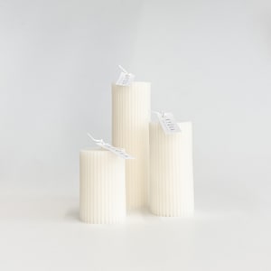 White Pillar Gift Candles Soy Candles Wedding Gifts Home Decor
