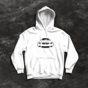 Car Silhouette Hoodie, Cotton, Black, White, Blue, Red, Gift for him, her, Christmas, New Year