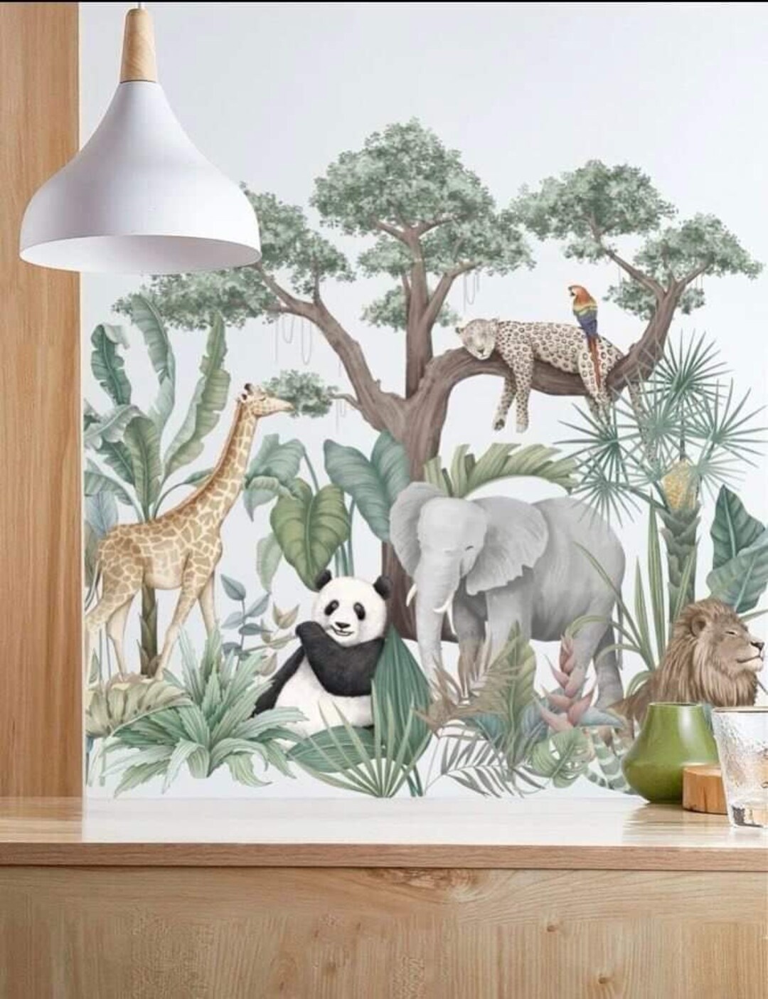 Animals Sarfari Jungle Themed Wall Stickers Wall Art Decor Etsy