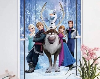 Frozen 2 3D Vinyl Removeable Wall Sticker Size 70 x 50CM