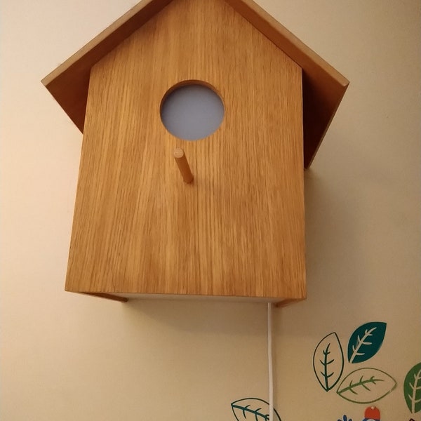 lampe murale LED maison d’oiseau