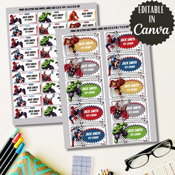 Superhero Food Label - Etsy
