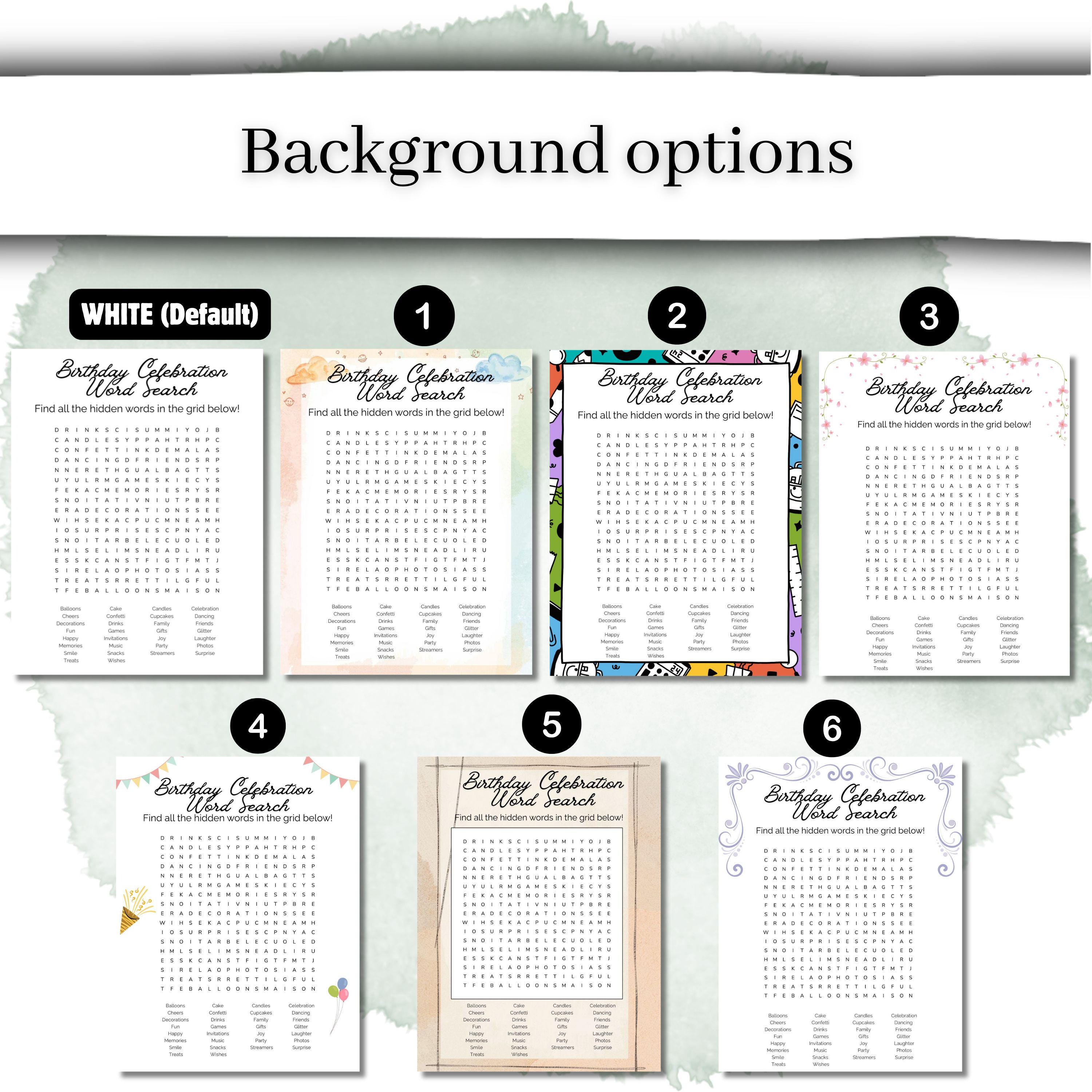 Custom Word Search Game – Personalized Printable Puzzle for Weddings ...