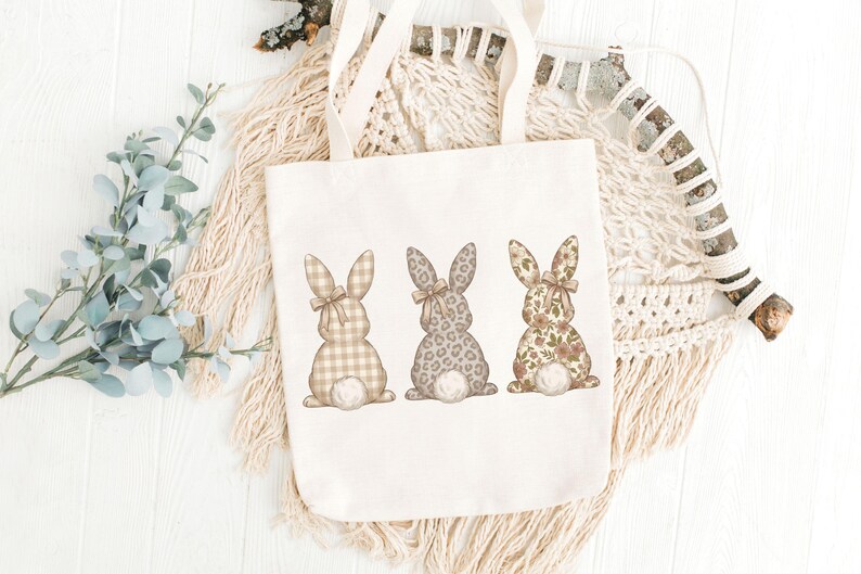 Neutral Rabbit Stuff For Rabbits Neutral Easter Bunny PNG, Leopard Bunny Trio Clipart, Trendy Coquette ...