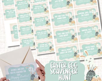Rhyming Easter Scavenger Hunt Clues, Easter Egg Hunt Clues, Children ...