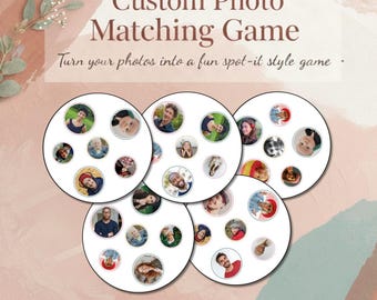 Custom Photo Matching Game - 31 Card Personalized Spot-It Style Game (Digital Download)