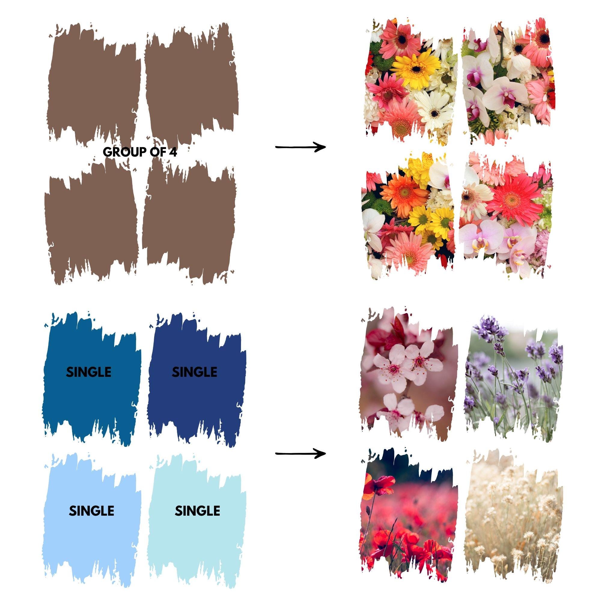 Brush Stroke Canva Frames, Drag & Drop Template Kit (digital Template ...