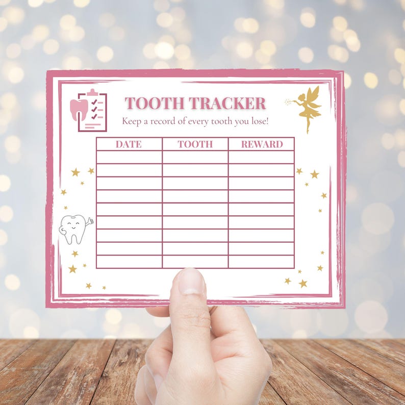 Tooth Tracker Chart Editable Tooth Fairy Kit for Kids – Certificate, Receipts, Letter ...