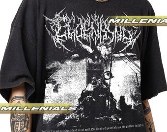 限定エルデンリングメタルスタイルTシャツ、シャドウ・オブ・エルドツリーTシャツ、メタルTシャツ、ブラックメタルTシャツ、女性と男性へのギフトユニセックスTシャツ
