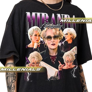Der Teufel trägt Prada Miranda Priestly Collage T-Shirt, Film-Fanbekleidung