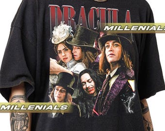 限定版ドラキュラ映画2025シャツ、ラブストーリー、ヴィンテージホラーグラフィックTシャツ、ユニセックスシャツ