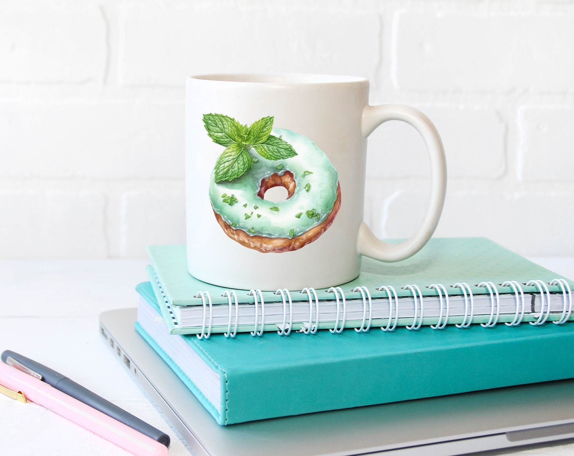 Watercolor Donuts Clipart | Sweets Dessert Illustration Set PNG - Etsy