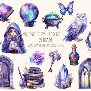 Clipart mystique | Illustrations magiques Clip Art Set PNG