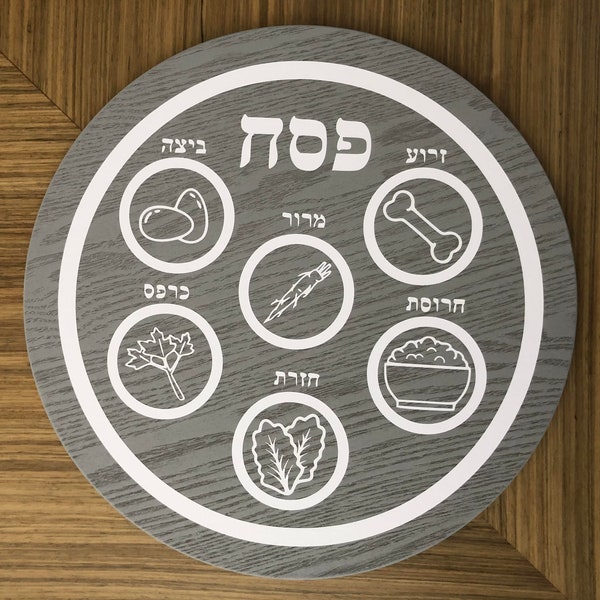 Passover Seder Plate SVG / PDF template, digital download