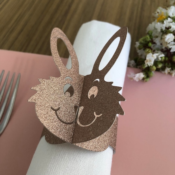 Easter Bunny Napkin / Serviette ring SVG template download