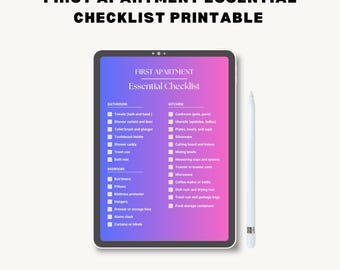 First Apartment Checklist | Minimalist Home Essentials (PDF)
