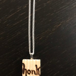 Goose the Band Jewelry. Necklace with wooden pendant. Honk if you love Goose. Custom pieces and songs/lyrics can be done as well.