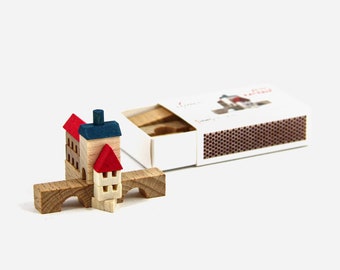 Miniatur Bausatz Bamberg - Altes Rathaus als Souvenir und Andenken, liebevoll aus Holz gefertigt und verpackt in einer Streichholzschachtel