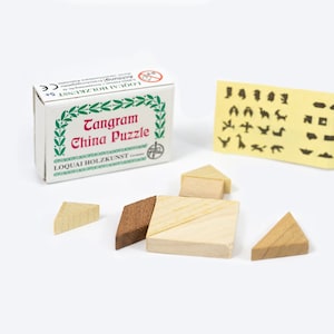 Miniature Wooden Game Tangram China Puzzle