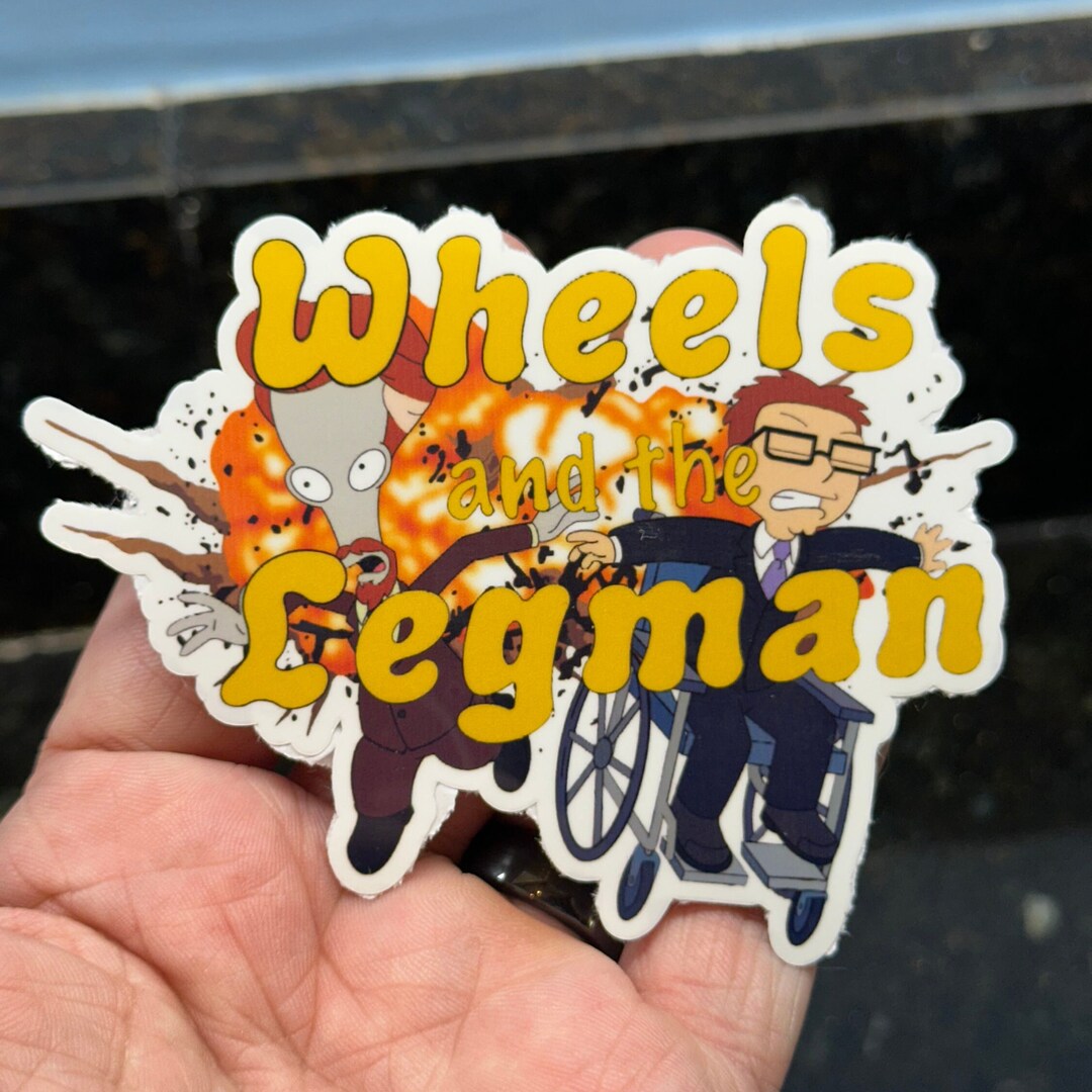 American Dad, Wheels and the Legman, Funny, Waterproof Decals, Stickers
