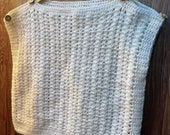 handmade crochet cold shoulder white top