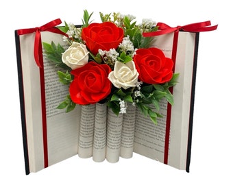 Beautiful red book vase