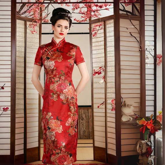 Cheongsam Dress Sewing Pattern PDF | Chinese Qipao Sewing