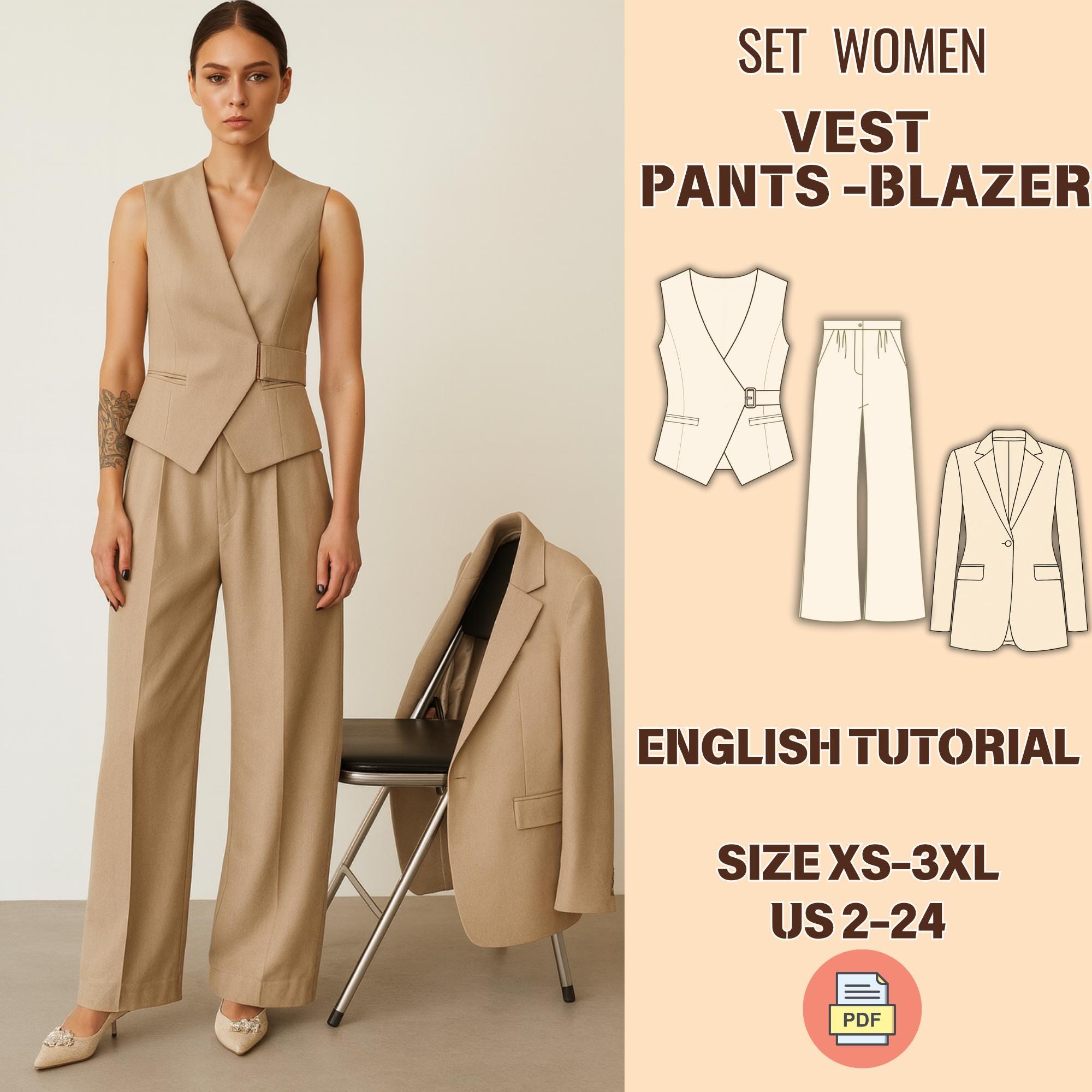 ladies dress pant patterns Suit Pattern APRIL 2026