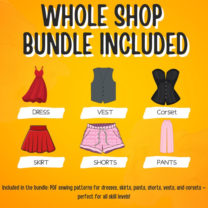 Whole Bundle Sewing Patterns | PDF Store Bundle | Cute Patterns Set of ...