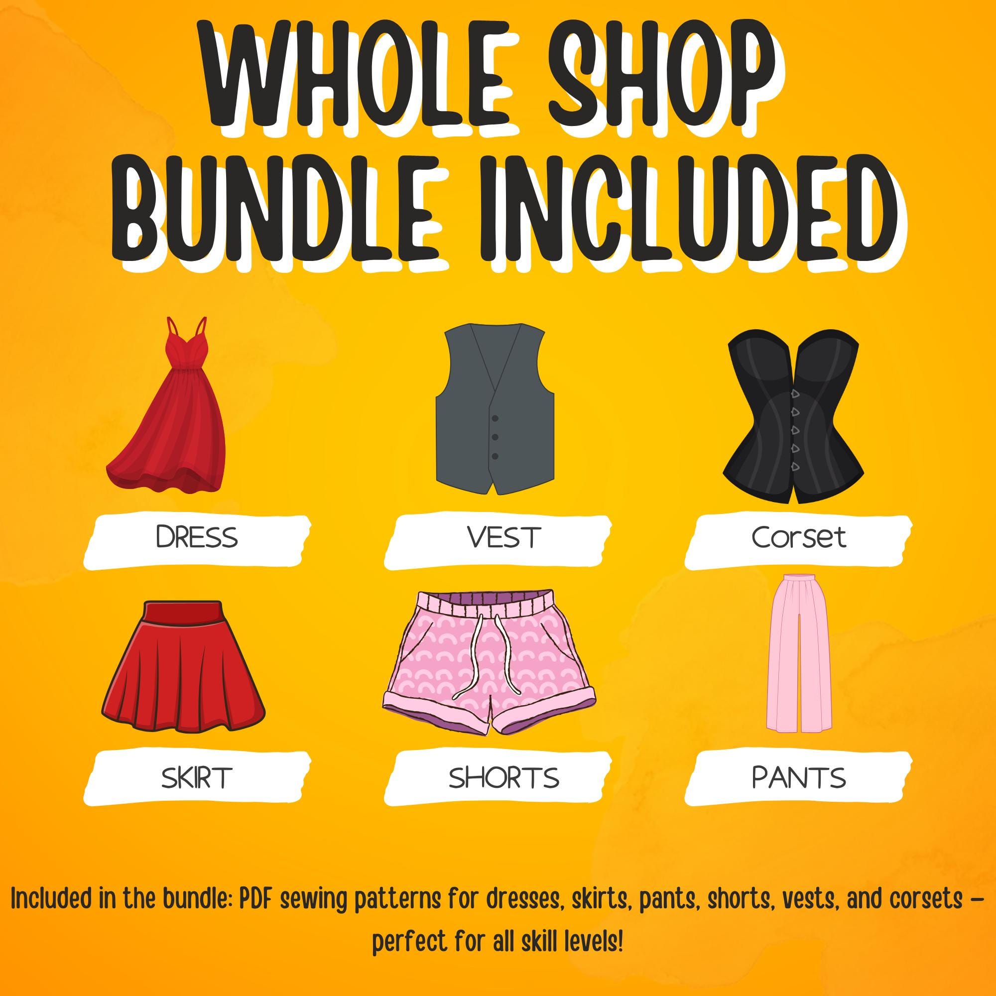 Whole Bundle Sewing Patterns | PDF Store Bundle | Cute Patterns Set of ...