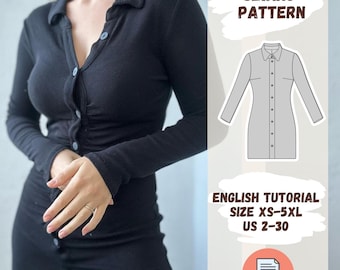 slim fit dress slacks Button-Up Fitted Shirt Sewing Pattern – Tailored for Elegance – IndiePattern main image 1
