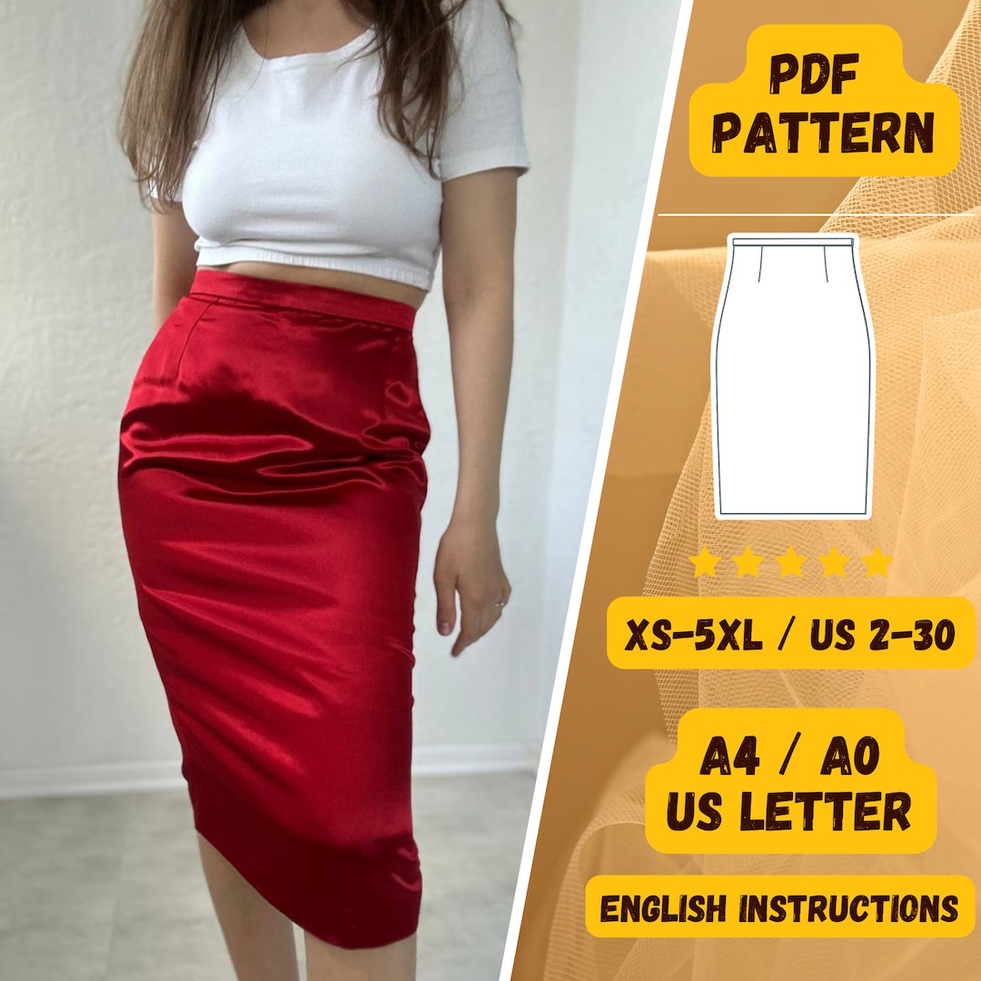 pencil-skirt-sewing-pattern-for-women-formal-high-waisted-skirt