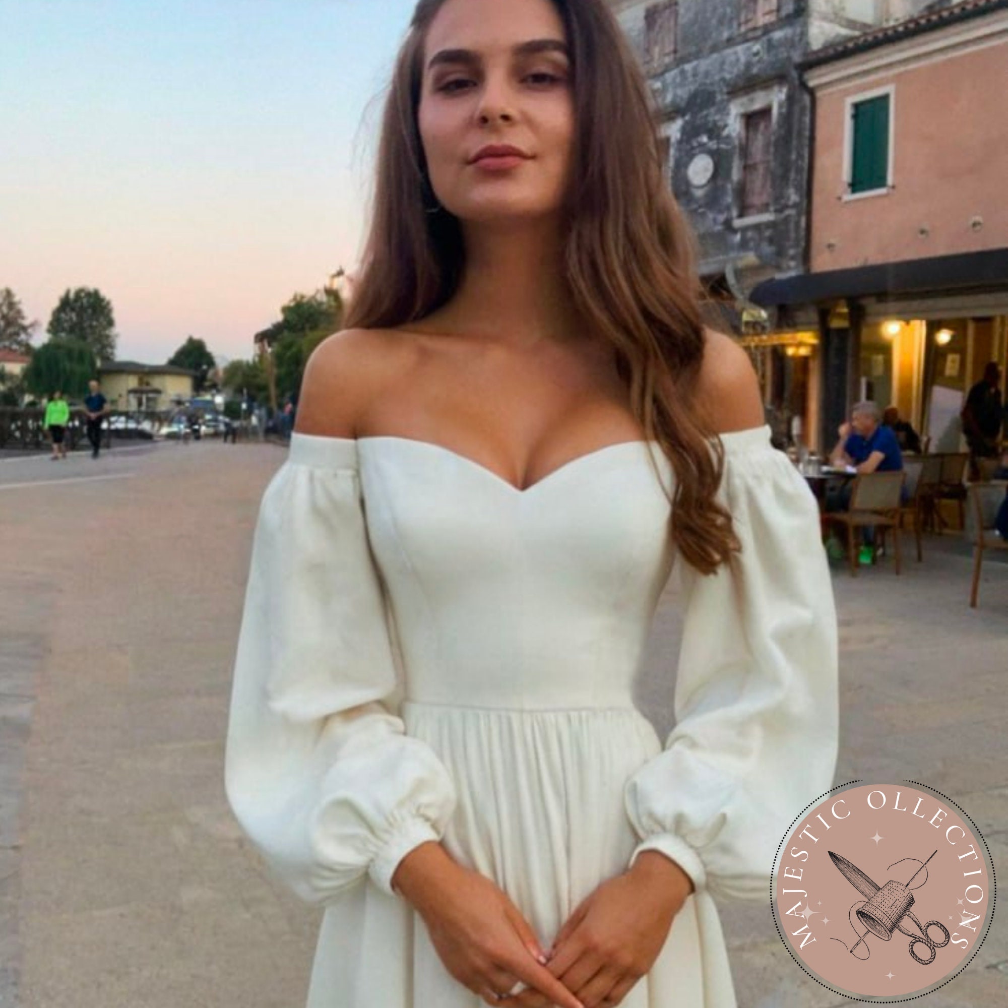 off the shoulder prom dress jewelry Long Off-the-Shoulder Prom Dress with Fringe -PromGirl