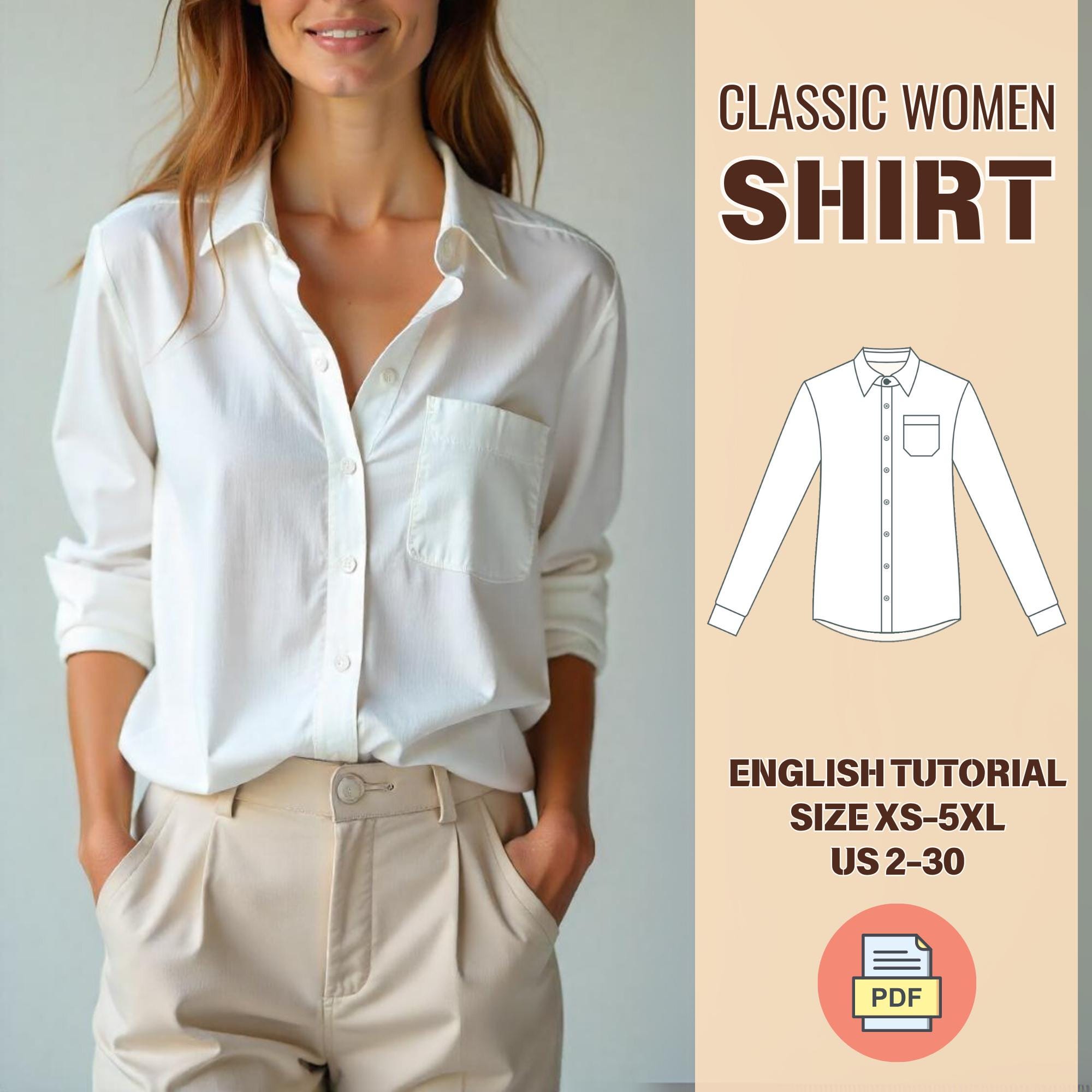Chemise, imprimé graphique, manches longues imprimé marine Anne Weyburn