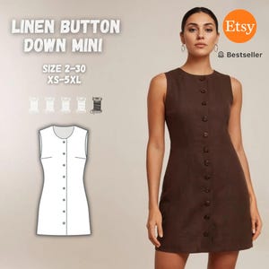 Linen Bundle PDF Sewing Pattern Set, Cottagecore, Vintage, Summer Dress ...
