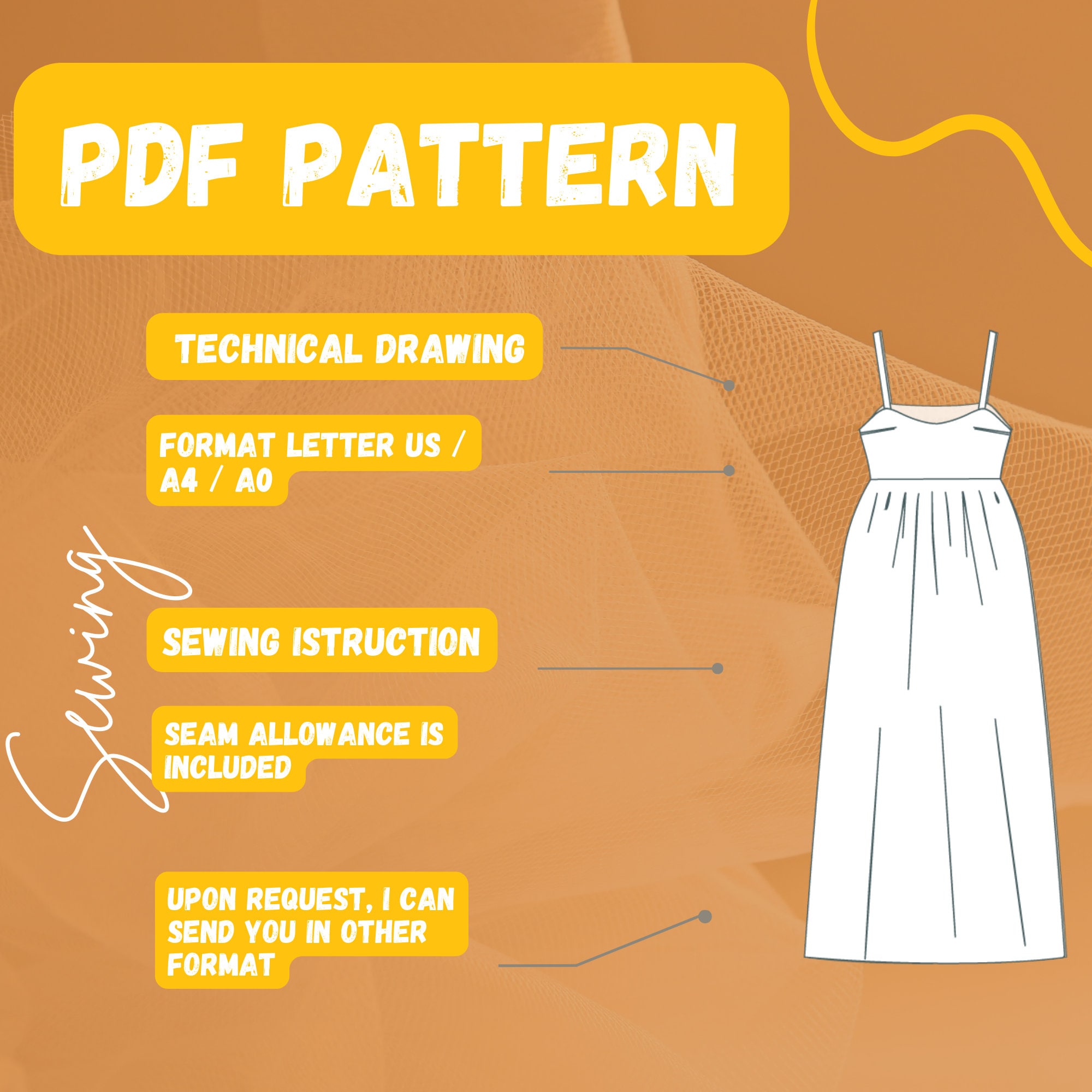 Spaghetti Strap Maxi Dress Sewing Pattern, Sleeveless Sundress With  Gathered Skirt, Easy PDF Sewing Pattern, DIY Summer Dress - Etsy