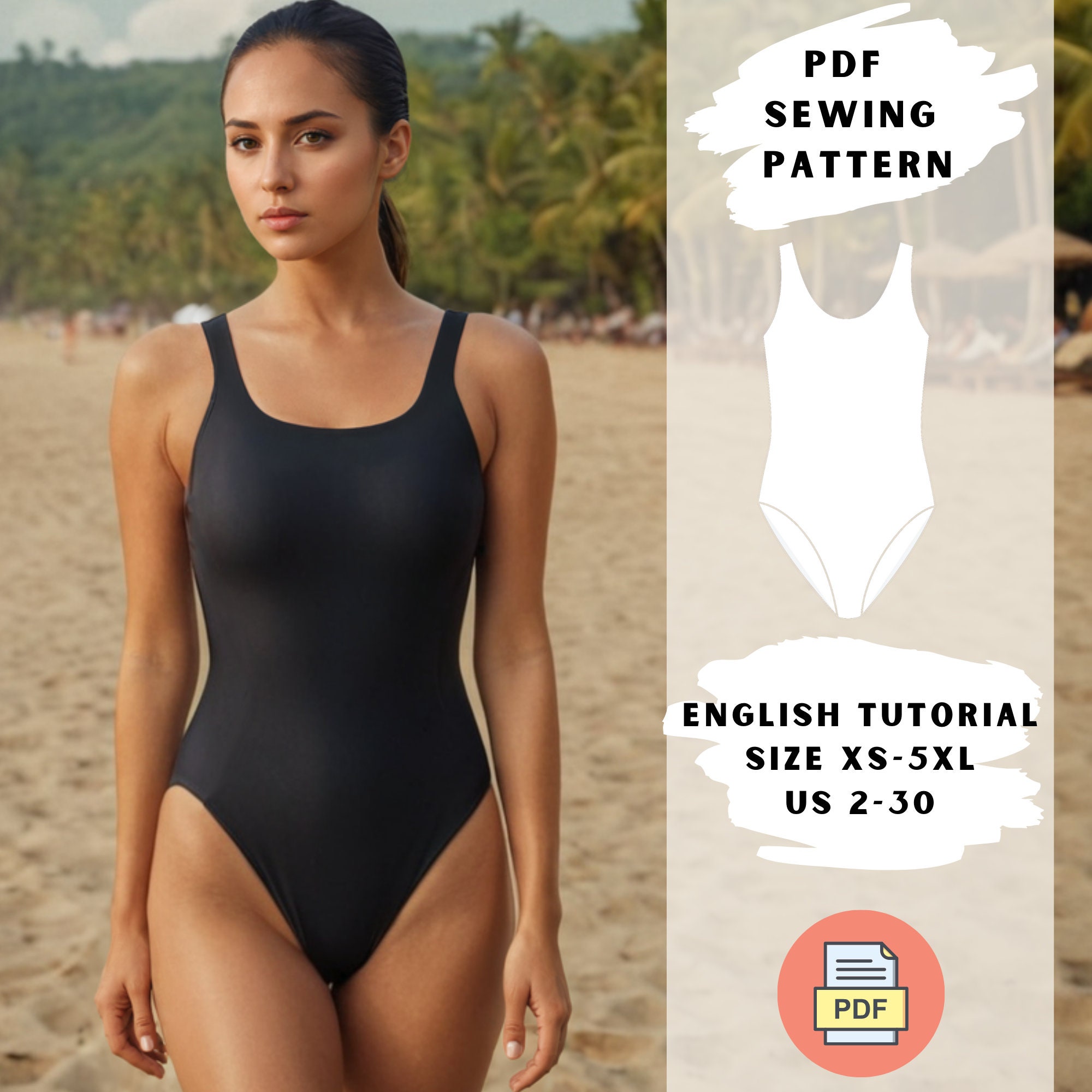 High Cut One Piece Swimsuit UK