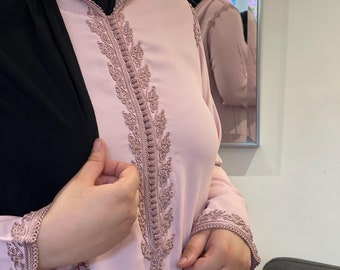 Moroccan Jewelled Djellaba Dress: Traditional Kaftan for Women