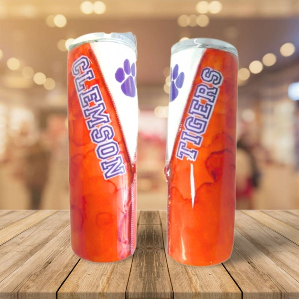 Clemson Gamecocks Football Tumbler Personalized Insulated Epoxy Summer Wine Tumbler For Mens Or Dad's Gift Tumbler