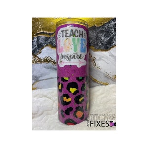 teacher tumbler tumbler 20oz teacher tumbler teacher gifts custom epoxy tumbler custom tumbler cup leopard tumbler leopard print custom