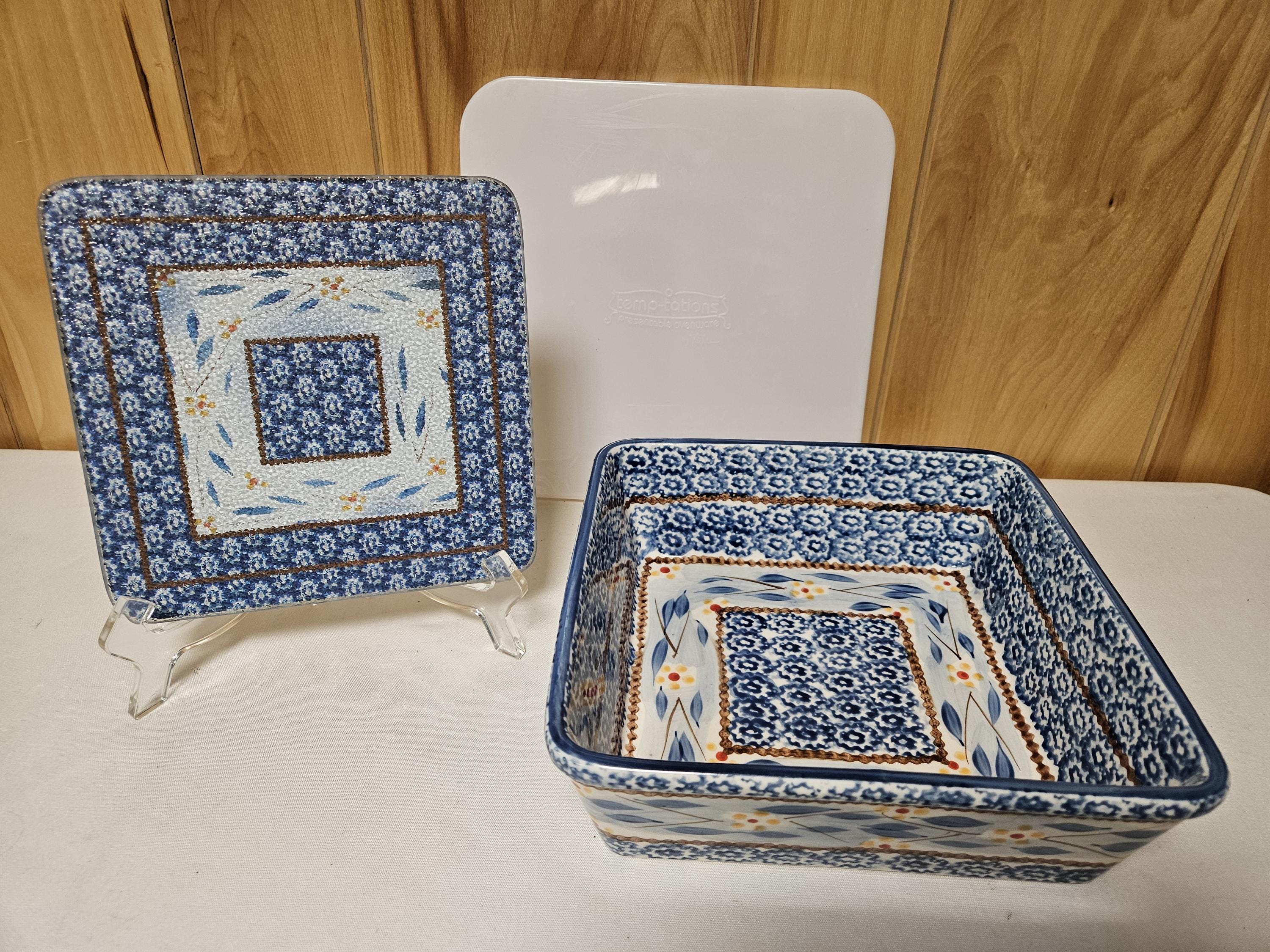 Plat à pâtisserie bleu profond Temptations By Tara Heritage 1,5 qt