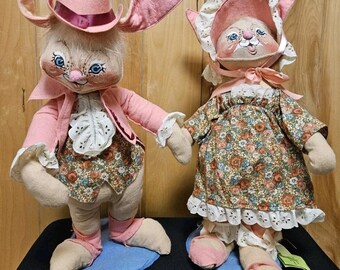Annalee Bunny Dolls Rabbit Boy Girl Easter Parade 20"