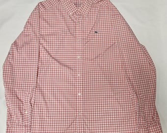 VINEYARD VINES Mens Long Sleeve Shirt Checkered Performance Classic Size XL