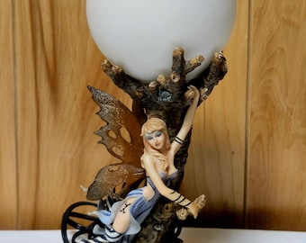 Nemesis Now "Kasia" Fantasy Fairy Table Lamp 13" Plug In Lighted Angel Wings Whimsical