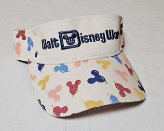 Walt Disney World Adult Visor Hat Mickey Head Balloons Junk Food Unisex 59 CM Disney Parks Cap
